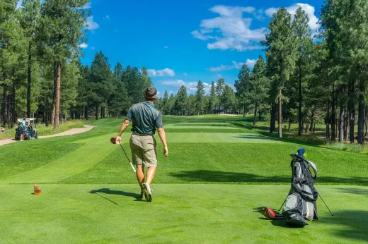 Os quatro importantes campos de golfe